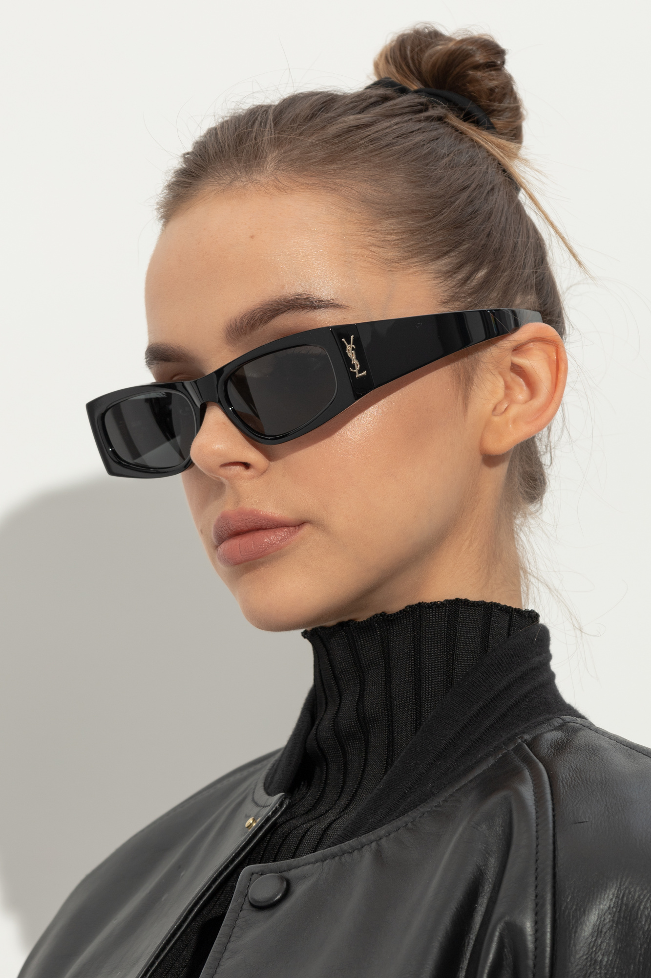 サンローラン Saint Laurent Grey Gradient Square Ladies Sunglasses SL 174 001 56
